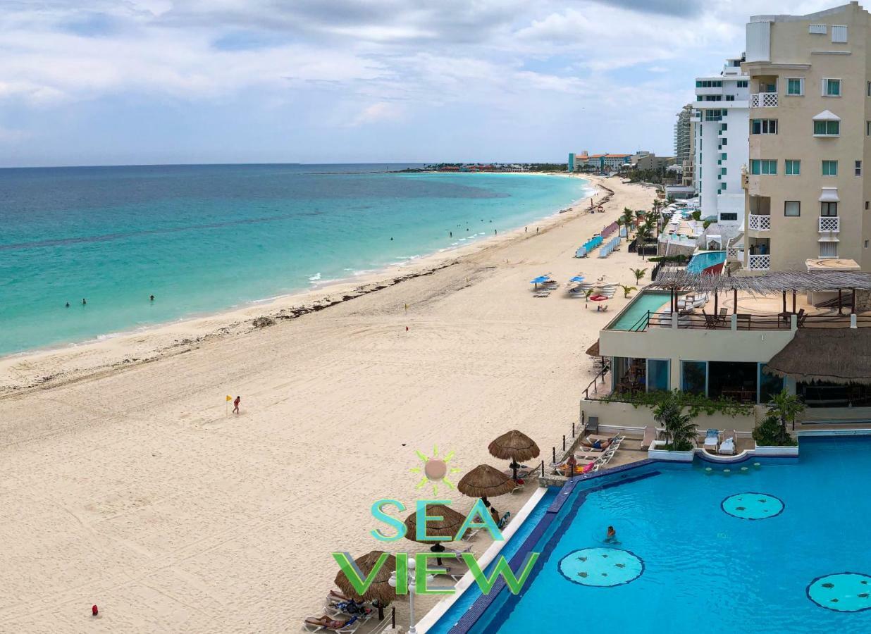 Apartamento Cancún Plaza Sea View Exterior foto